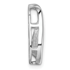 14k White Gold Holds 3.4mm Stone Teardrop-Shape Chain Slide Mounting