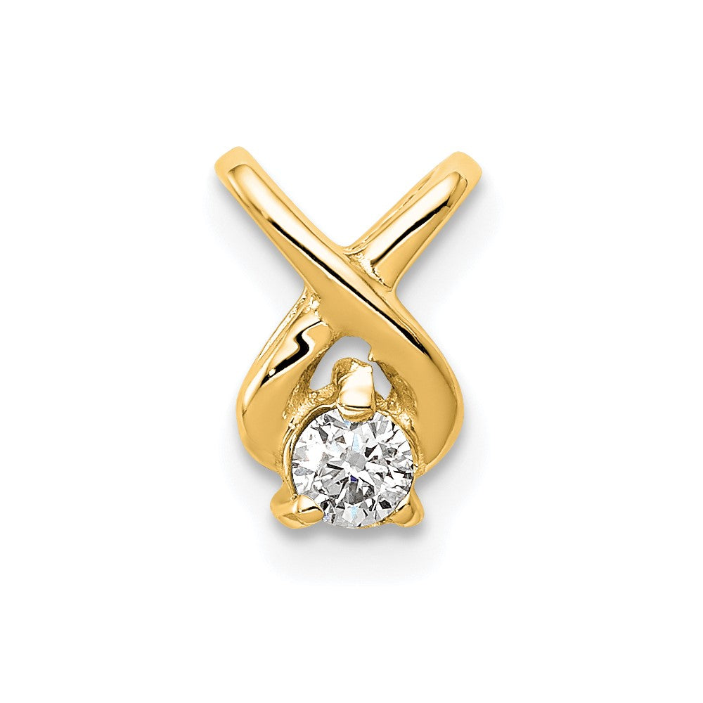 14k Complete 2.9mm AAA Diamond Chain Slide