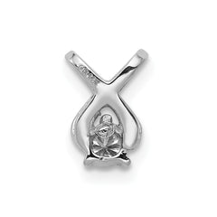 14k White Gold Complete 2.9mm AA Diamond Chain Slide