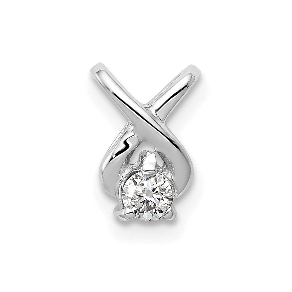 14k White Gold Complete 2.9mm AA Diamond Chain Slide