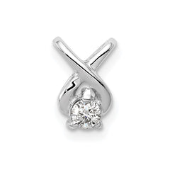 14k White Gold Complete 2.9mm AA Diamond Chain Slide