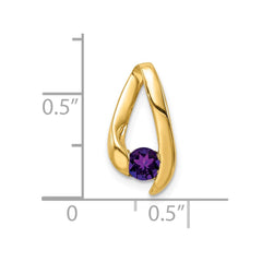 14k 4mm Amethyst pendant
