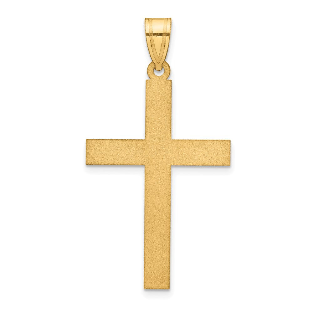 14k Sandblasted Cross Pendant - 3