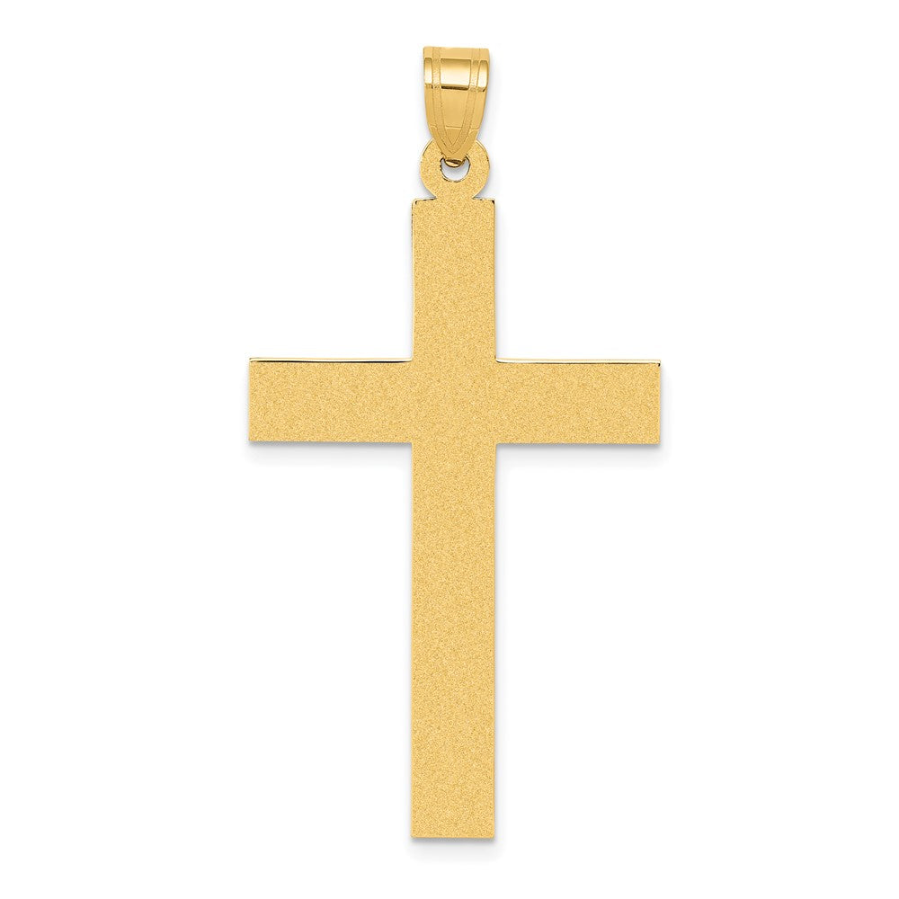 14k Sandblasted Cross Pendant - 4
