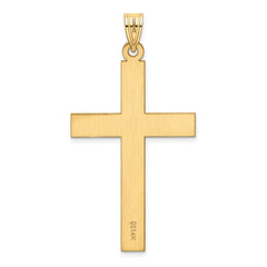 14k Sandblasted Cross Pendant - 6