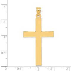 14k Sandblasted Cross Pendant - 6