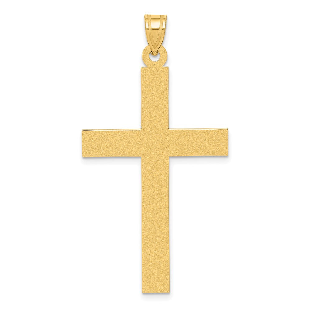 14k Sandblasted Cross Pendant - 6