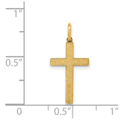 14K Laser Designed Cross Charm - 4