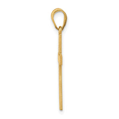 14k Florentine Satin Cross Pendant - 3