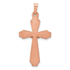 14k Two-tone Hollow Crucifix Pendant - 8