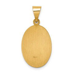 14k Polished and Satin Our Lady Guadalupe Medal Hollow Pendant - 2