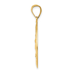 14k Polished and Satin Our Lady Guadalupe Medal Hollow Pendant - 3