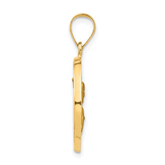 14K Queen Of The Holy Scapular Reversible Medal Hollow Pendant - 2