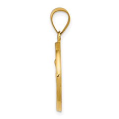 14k Polished and Satin St. Anne Medal Hollow Pendant - 2