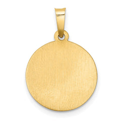 14k Polished and Satin St. Christopher Medal Hollow Pendant - 2