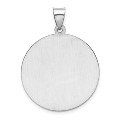 14k White Gold Polished/Satin St Christopher Medal Hollow Pendant - 6