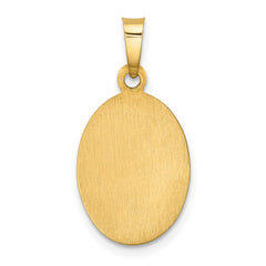 14k Polished and Satin St. Christopher Medal Hollow Pendant - 3