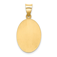 14k Polished and Satin St Christopher Medal Hollow Pendant - 2