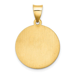 14k Polished and Satin St Florian Medal Hollow Pendant - 3