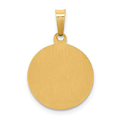 14k Polished and Satin St Francis Medal Hollow Pendant - 3