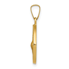 14k Polished and Satin St Francis of Assisi Medal Hollow Pendant - 2