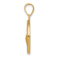 14k Polished and Satin St Francis of Assisi Medal Hollow Pendant - 3