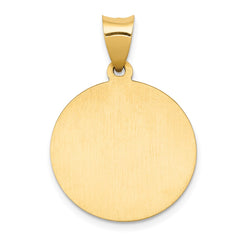 14k Polished and Satin St John Baptist Medal Hollow Pendant - 3