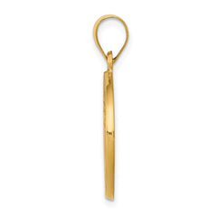14k Polished and Satin St John Baptist Medal Hollow Pendant - 4