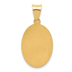 14k Polished and Satin St Joseph Medal Hollow Pendant - 2