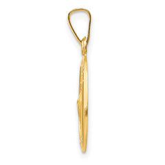 14k Polished and Satin St Jude Thaddeus Medal Hollow Pendant - 5