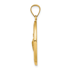14k Polished and Satin St Jude Thaddeus Medal Hollow Pendant - 6