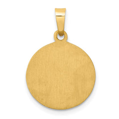 14k Polished and Satin St Lucy Medal Hollow Pendant - 2