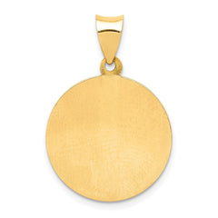 14k Polished and Satin St Michael Medal Hollow Pendant - 2