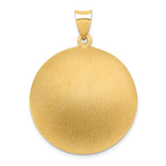 14k Polished and Satin St Michael Medal Hollow Pendant - 3