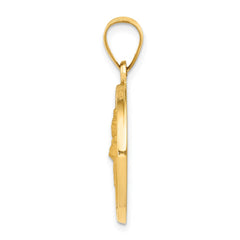 14k Polished and Satin St Patrick Medal Hollow Pendant - 2