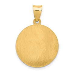 14k Polished and Satin St Patrick Medal Hollow Pendant - 2
