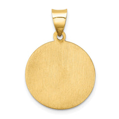 14k Polished and Satin St Paul Medal Hollow Pendant - 2