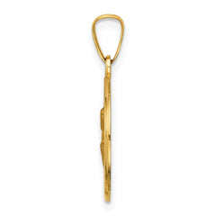 14k Polished and Satin St Peter Medal Hollow Pendant - 2