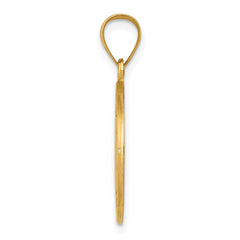 14k Polished and Satin St Thomas Medal Hollow Pendant