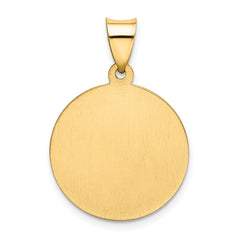 14k Polished/Satin First Holy Communion Medal Hollow Pendant - 2