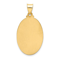 14k Polished and Satin St Christopher Medal Hollow Pendant - 3