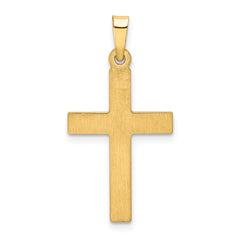14k Brushed and Polished Latin Cross Pendant - 3