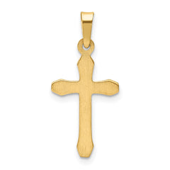 14k Textured and Polished Latin Cross Pendant - 2