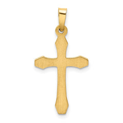 14k Textured and Polished Latin Cross Pendant - 3
