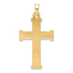 14k Brushed and Polished Latin Cross Pendant - 4