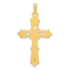 14k Polished Budded Cross Pendant - 2