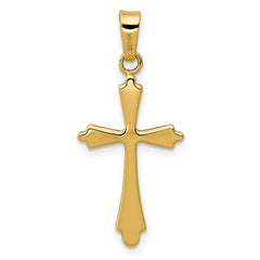 14k Polished Cross Pendant - 25