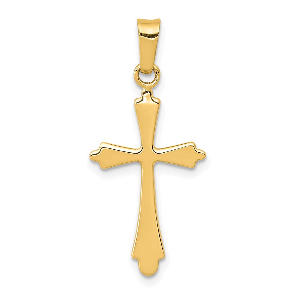 14k Polished Cross Pendant - 25