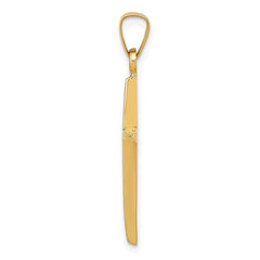 14k Polished Latin Cross Pendant - 4