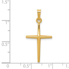 14k Polished Latin Cross Pendant - 4